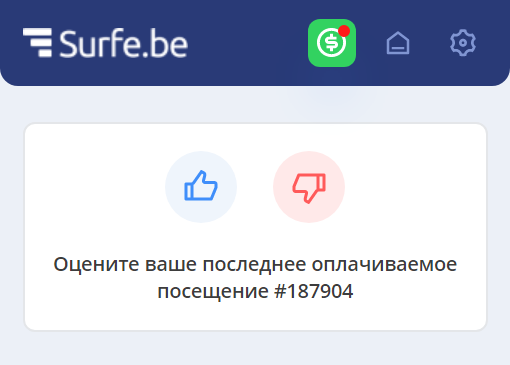 Surfe.be extension Visit rate block