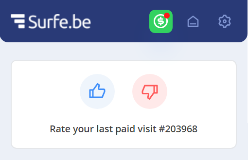 Surfe.be extension Visit rate block